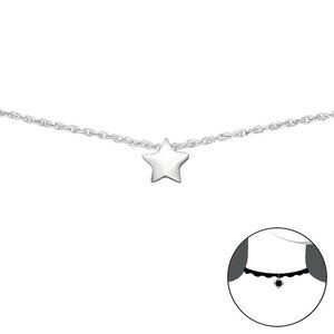 Dainty Star Necklace Sterling Silver Clavicle Choker